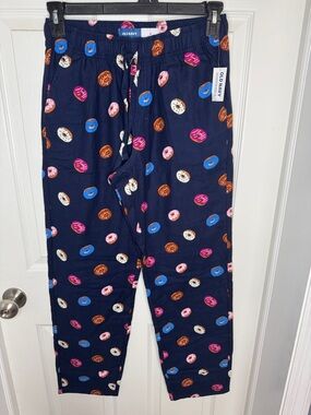 NWT Old Navy Donut-Print Mens Pajama Pants with Multi-Color Donuts